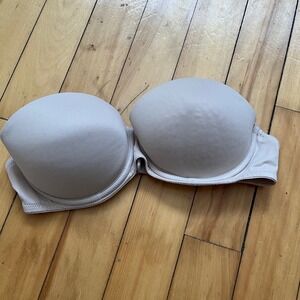 Victoria's Secret PINK Strapless Padded Bra Nude Seamless Everyday Size 34C